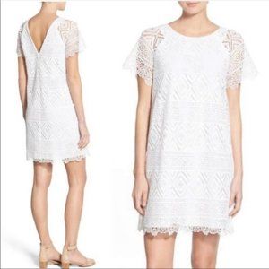 Madewell Lyric Crochet Lace Dress White 00